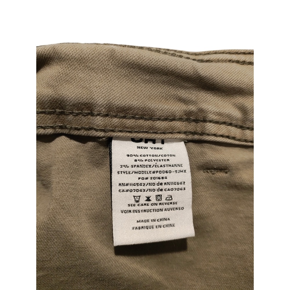 OAT New York Women Olive Green Wide Leg Cargo Pants Raw Hem Size 10 / 30 - Picture 8 of 9
